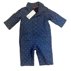 NEW with tags BabyGap Mini Anchor Print One Piece Jumpsuit Sz 3-6 mnths